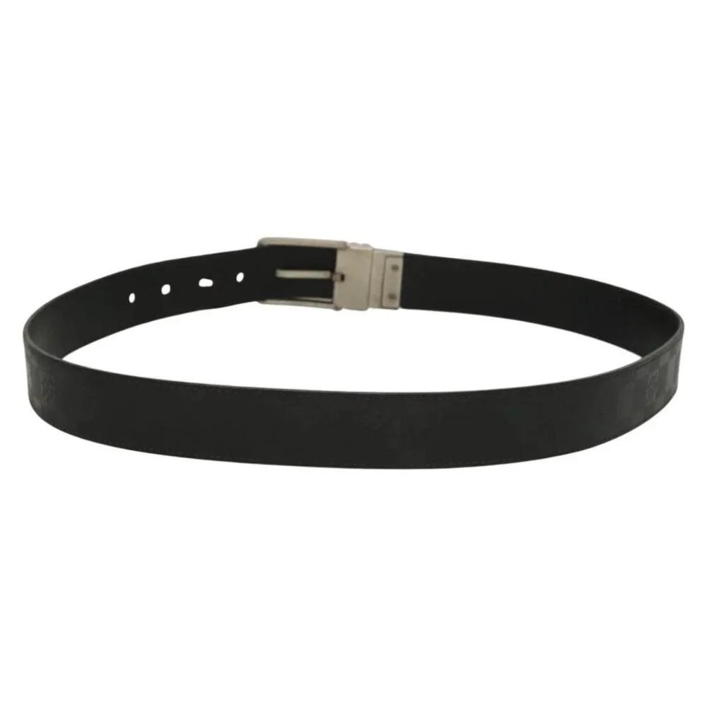 LOUIS VUITTON Damier Infini Ceinture Boston Belt Black LV Auth bs27758 - Picture 3 of 11